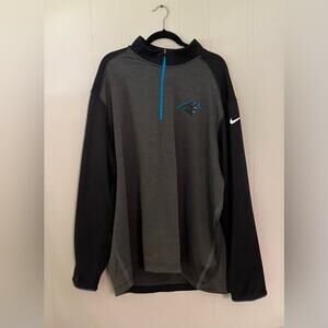 Nike NFL On Field Dri Fit Carolina Panthers 1/4 Zip Pullover Pacer Men’s 4XL
